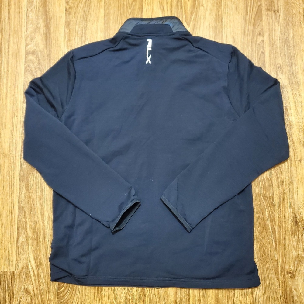 RLX Ralph Lauren Polo Golf Jacket Men Large Blue Camo Full‎ Zip Wool NWT $248 - Picture 3 of 9
